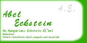 abel eckstein business card